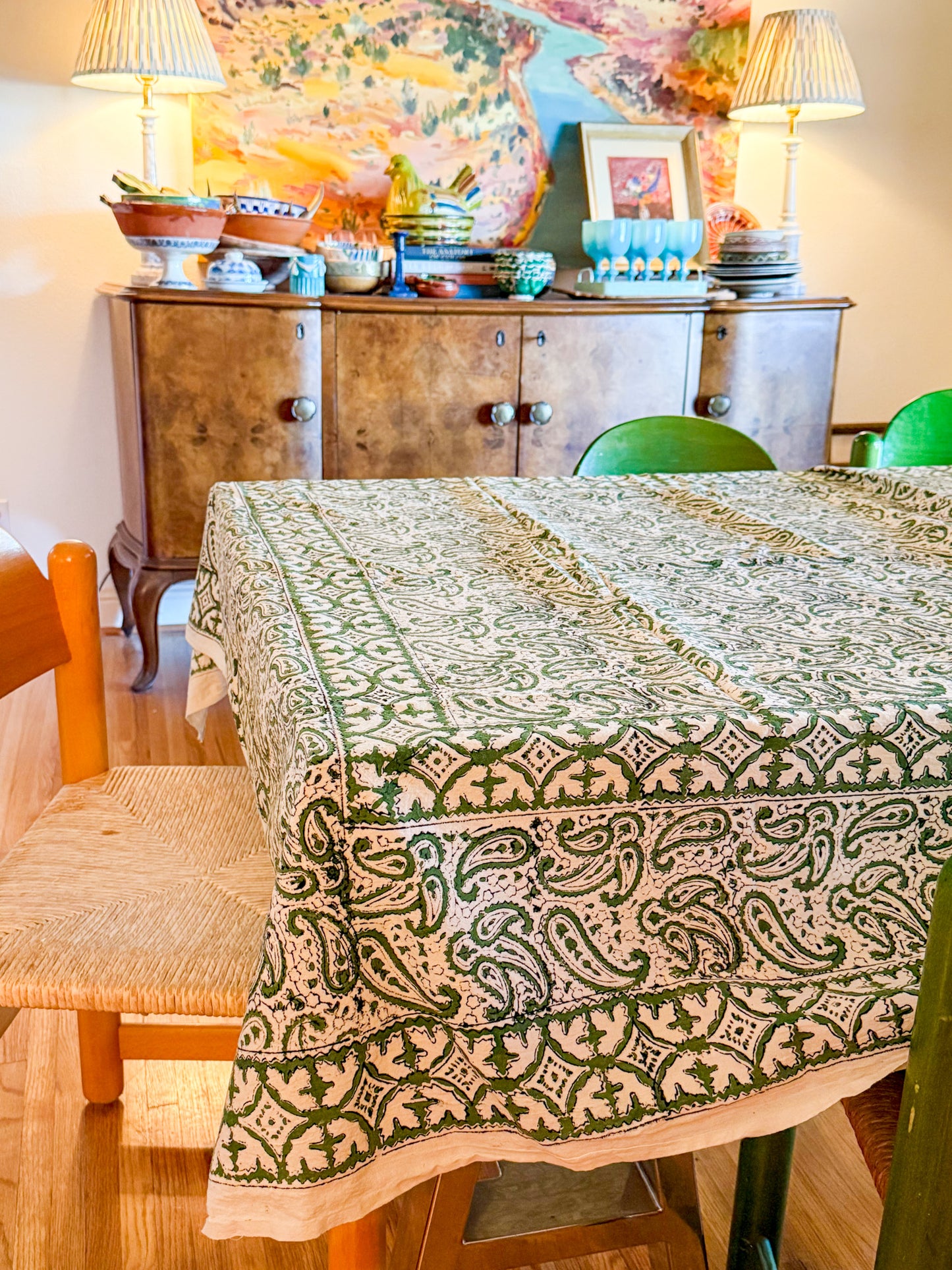 Block Print Tablecloth and Napkins