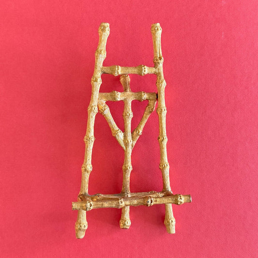 Vintage Gilt Faux Bamboo Easel Display
