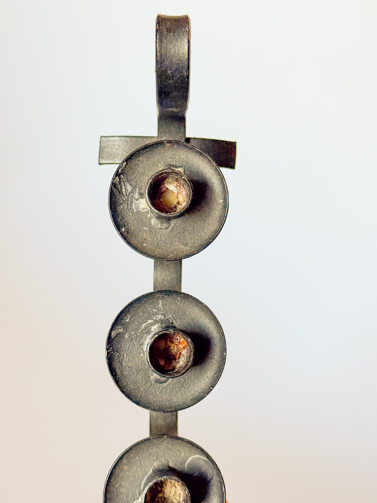 1950s Swedish Iron Squiggle Ondulation Candle Holder