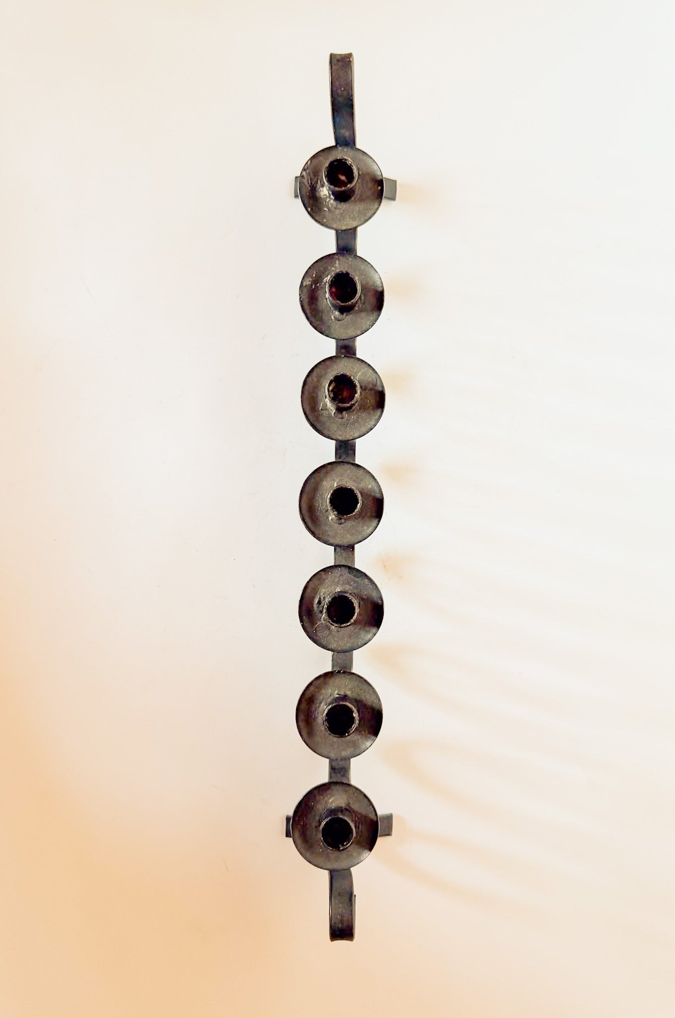 1950s Swedish Iron Squiggle Ondulation Candle Holder