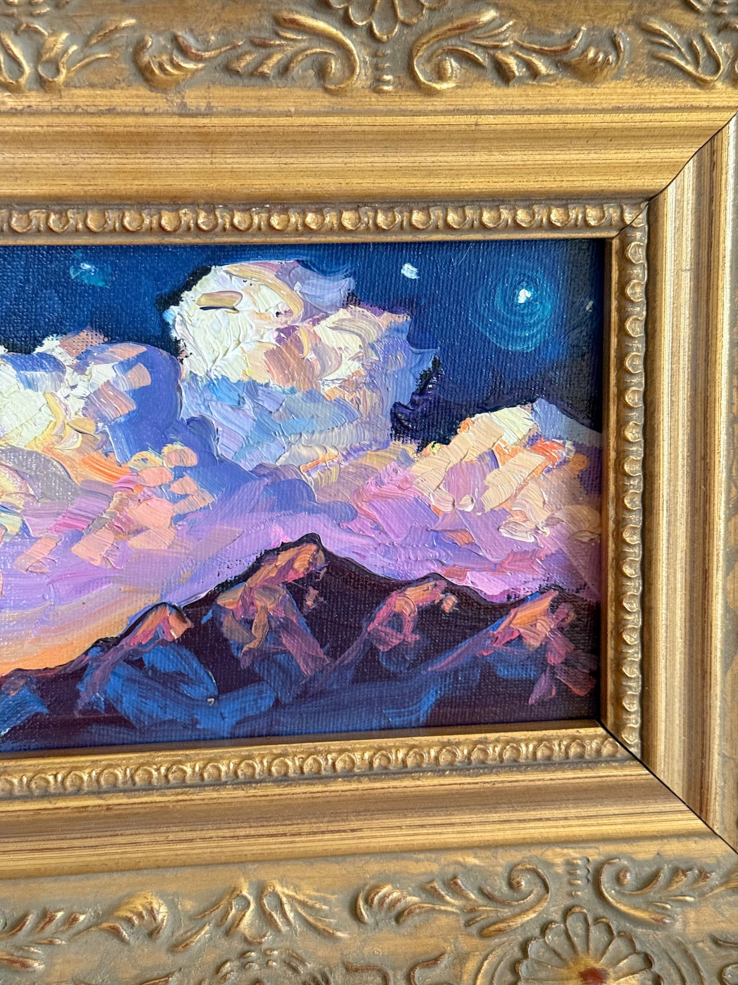 Colorful Clouds Original Impressionist Landscape Painting by William Hawkins