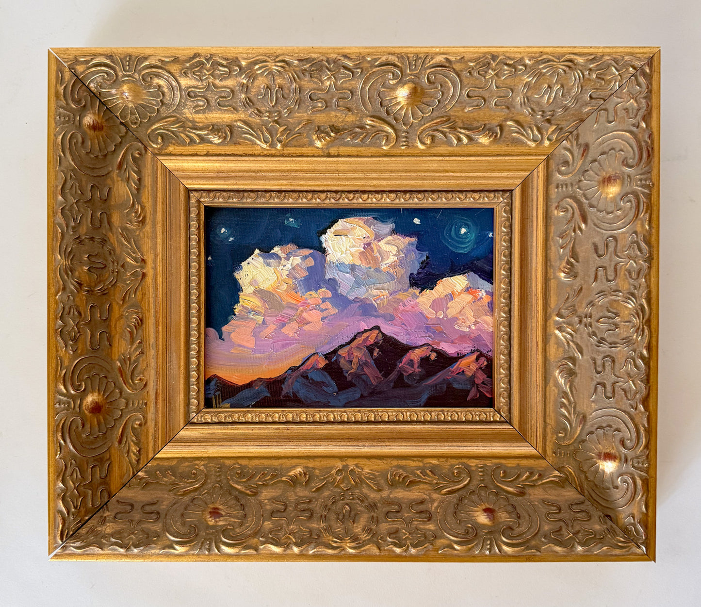 Colorful Clouds Original Impressionist Landscape Painting by William Hawkins