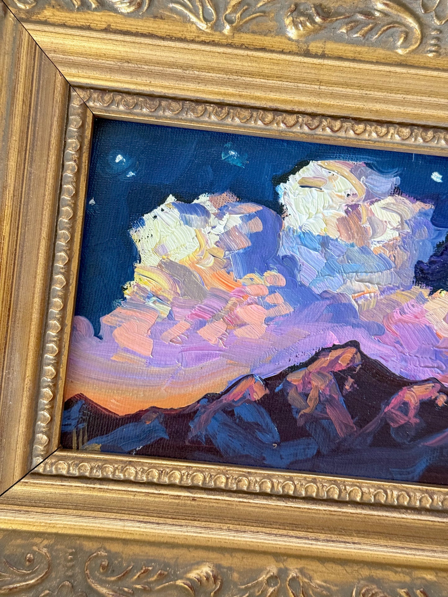 Colorful Clouds Original Impressionist Landscape Painting by William Hawkins