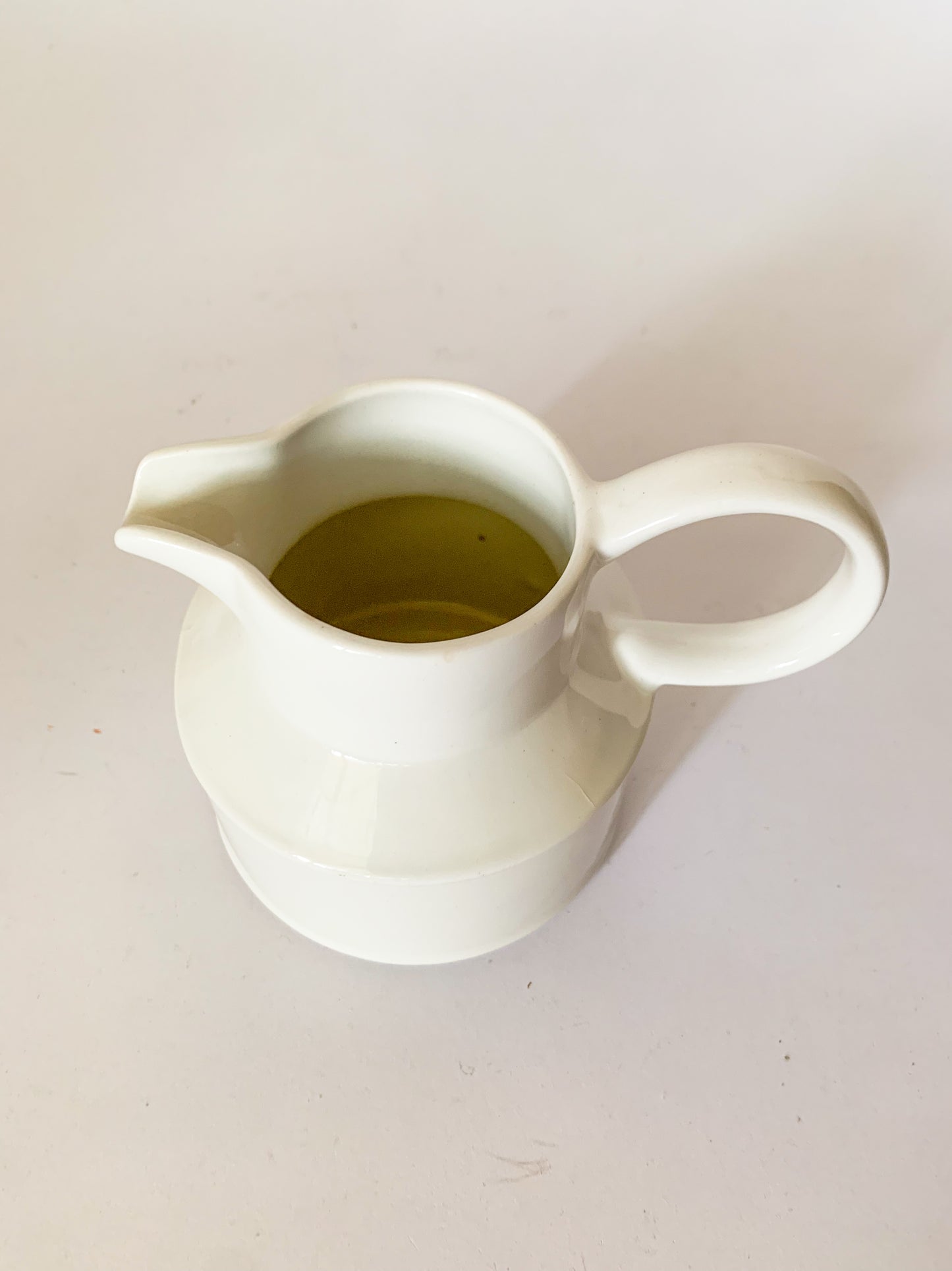 Mid Century Wedgwood "Stonehenge Midwinter" England White Creamer Pitcher