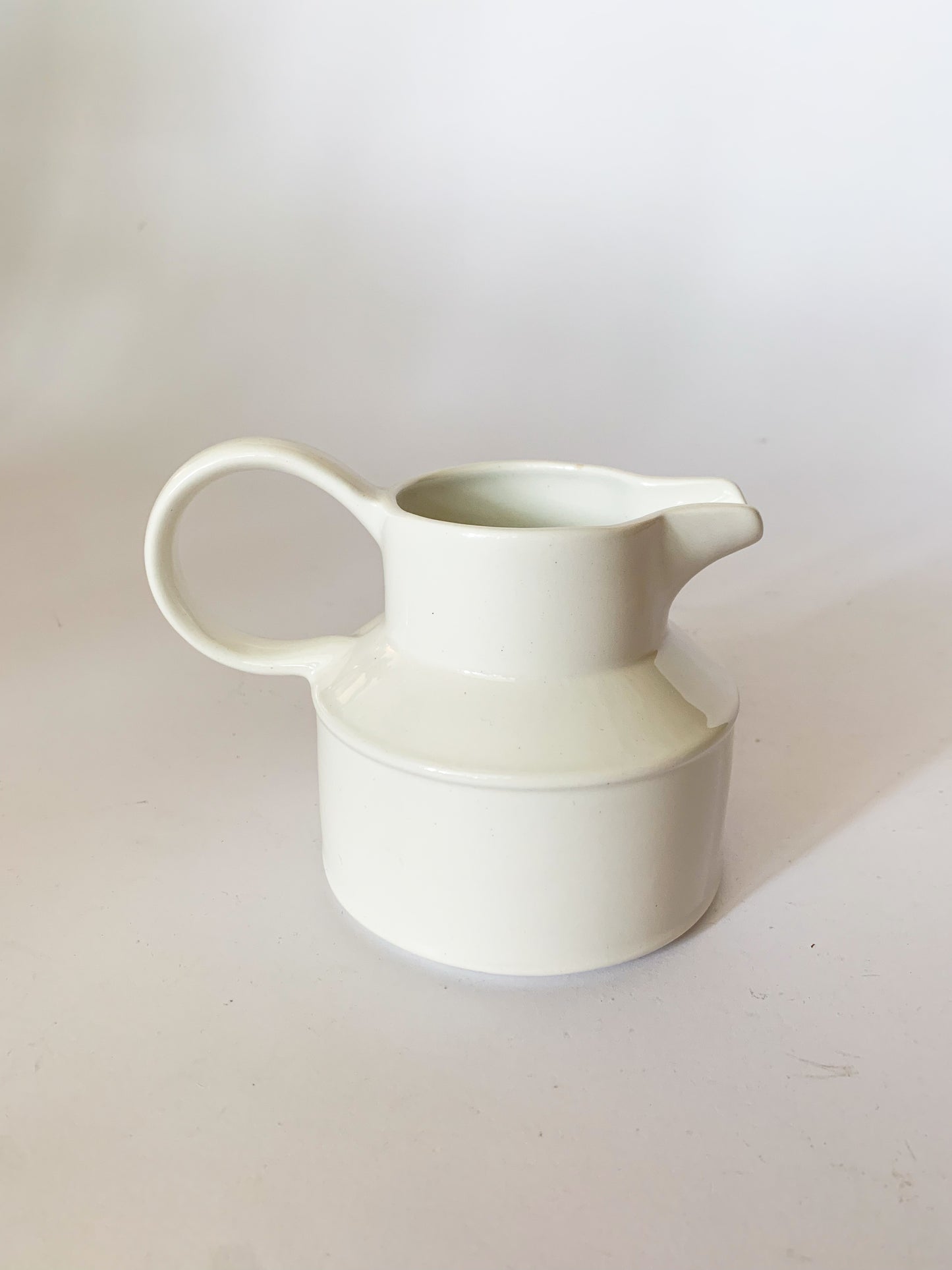 Mid Century Wedgwood "Stonehenge Midwinter" England White Creamer Pitcher