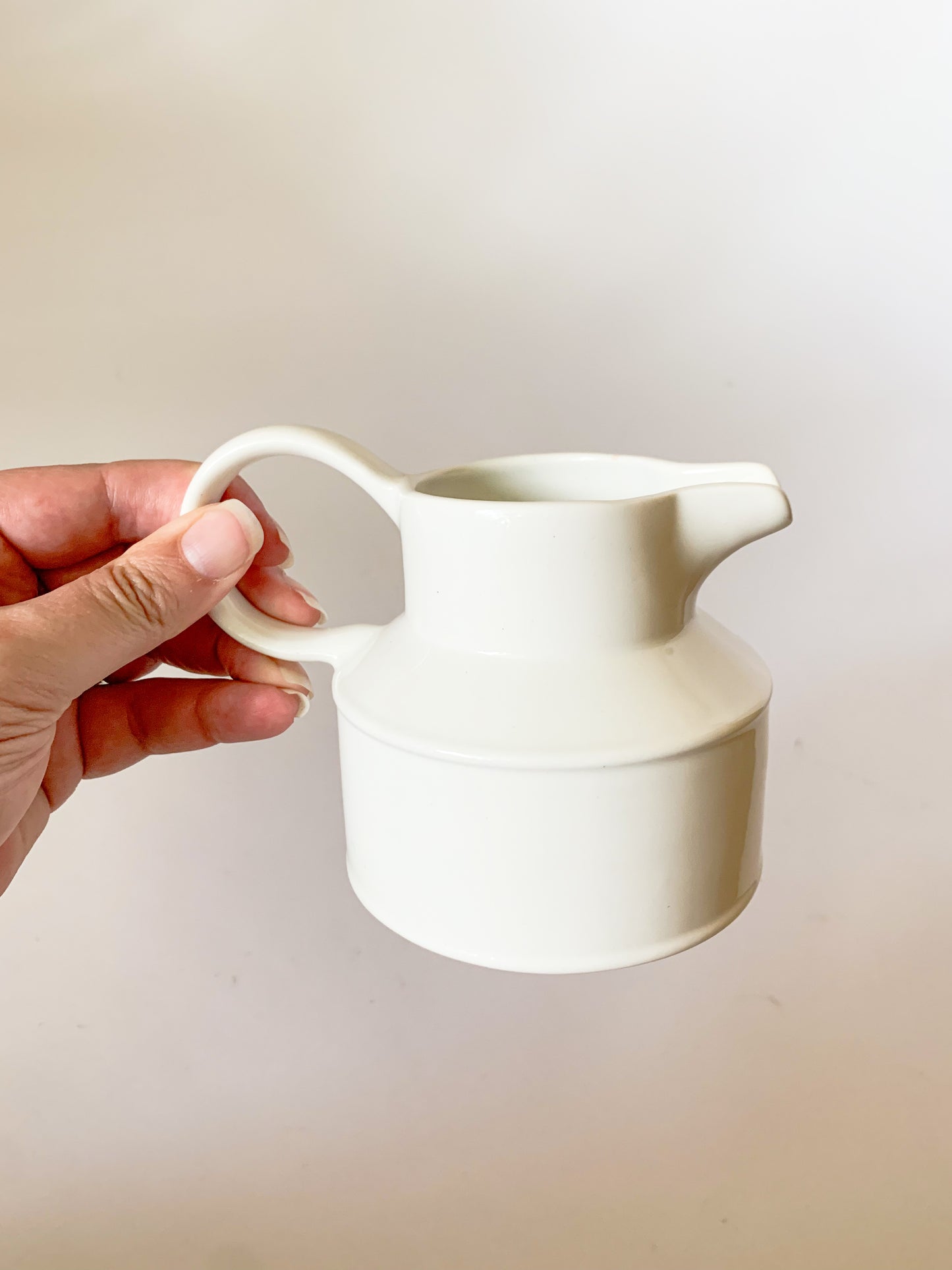 Mid Century Wedgwood "Stonehenge Midwinter" England White Creamer Pitcher