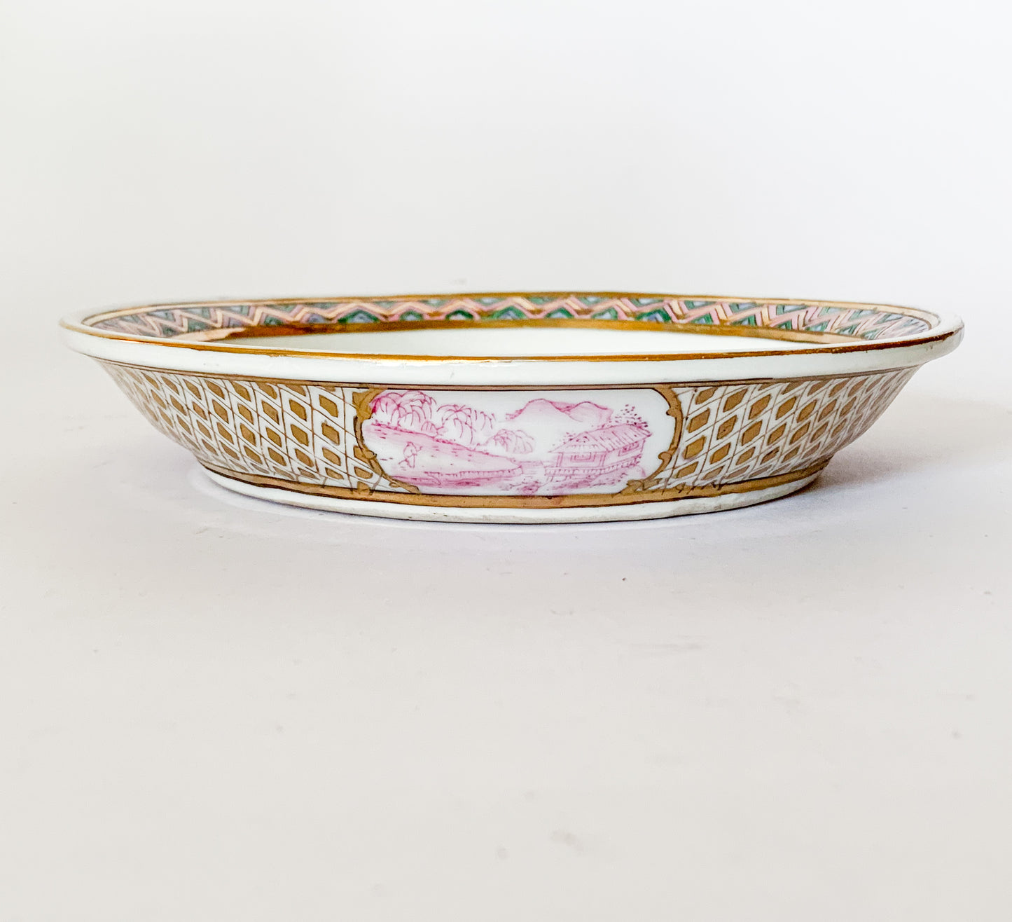 Vintage Asian Gilt Rimmed Trinket dish