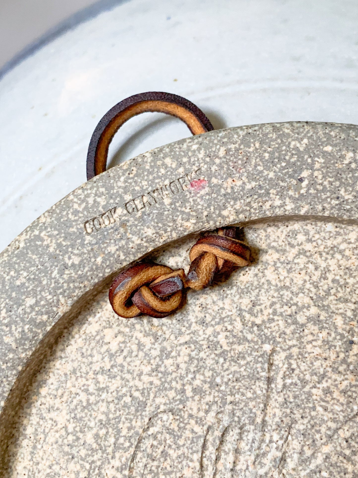 Large Vintage Studio Pottery Blue Striped Bowl