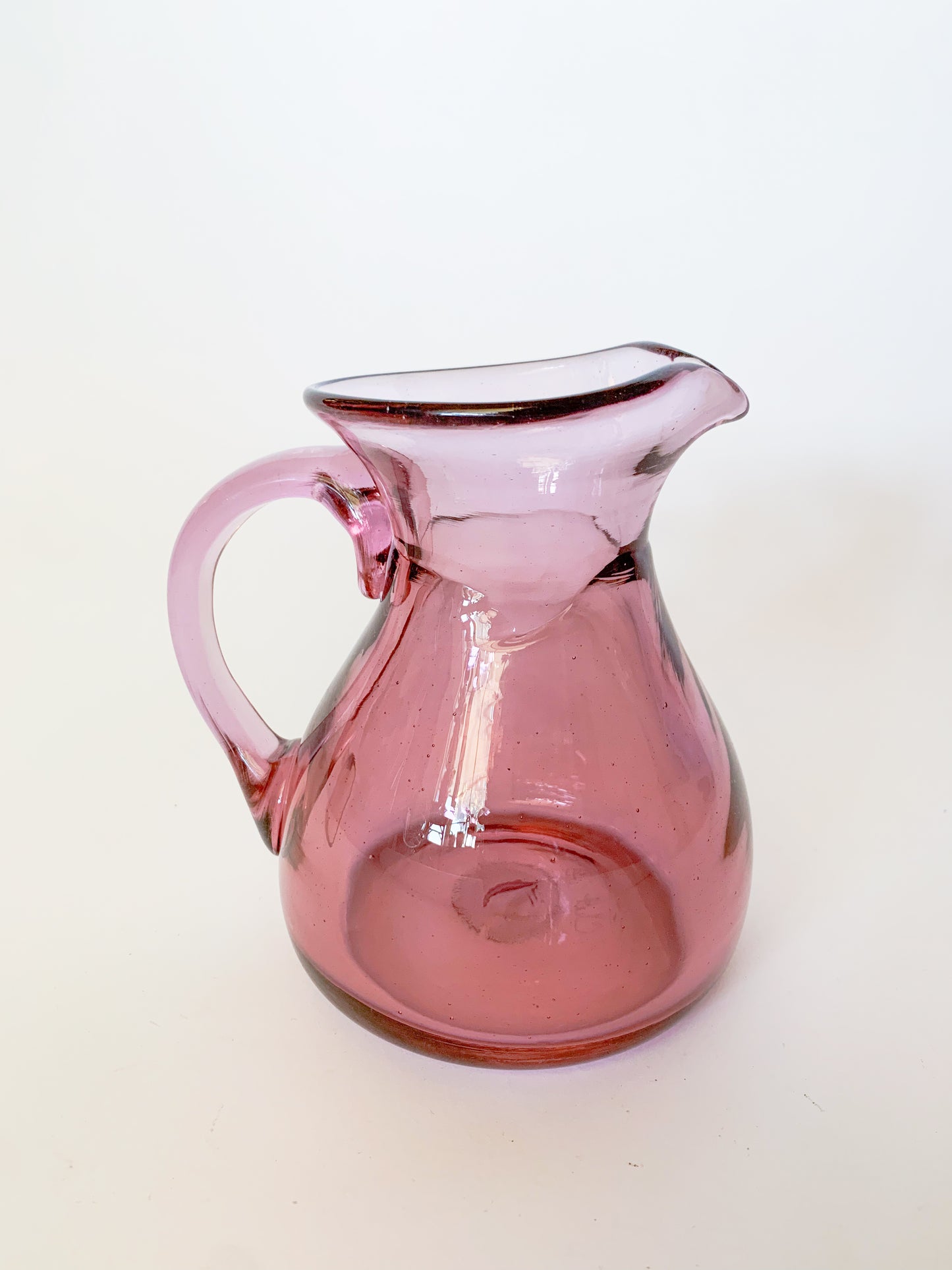 1970s Chet Cole Signed Amethyst Blown Art Glass Pitcher