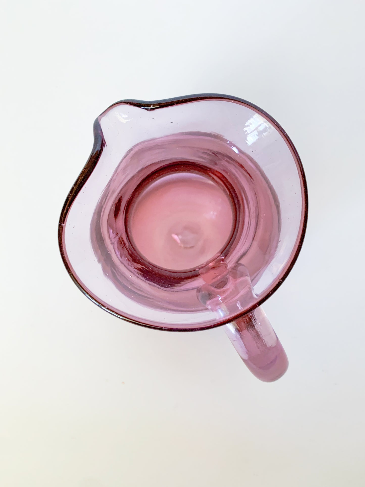 1970s Chet Cole Signed Amethyst Blown Art Glass Pitcher