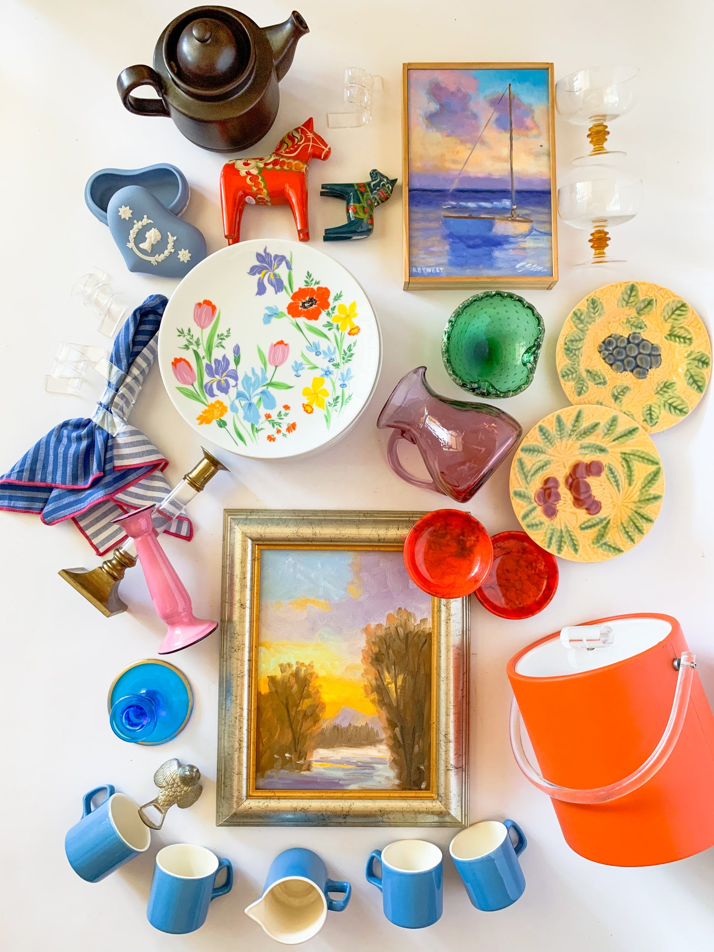 Vintage Bordallo Pinheiro Majolica Yellow Cherries Salad Plate