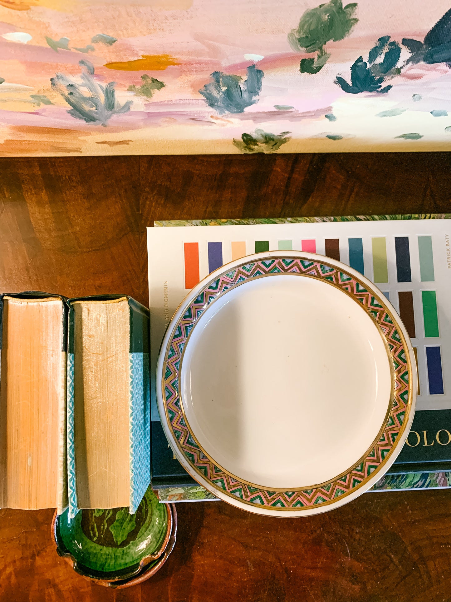 Vintage Asian Gilt Rimmed Trinket dish