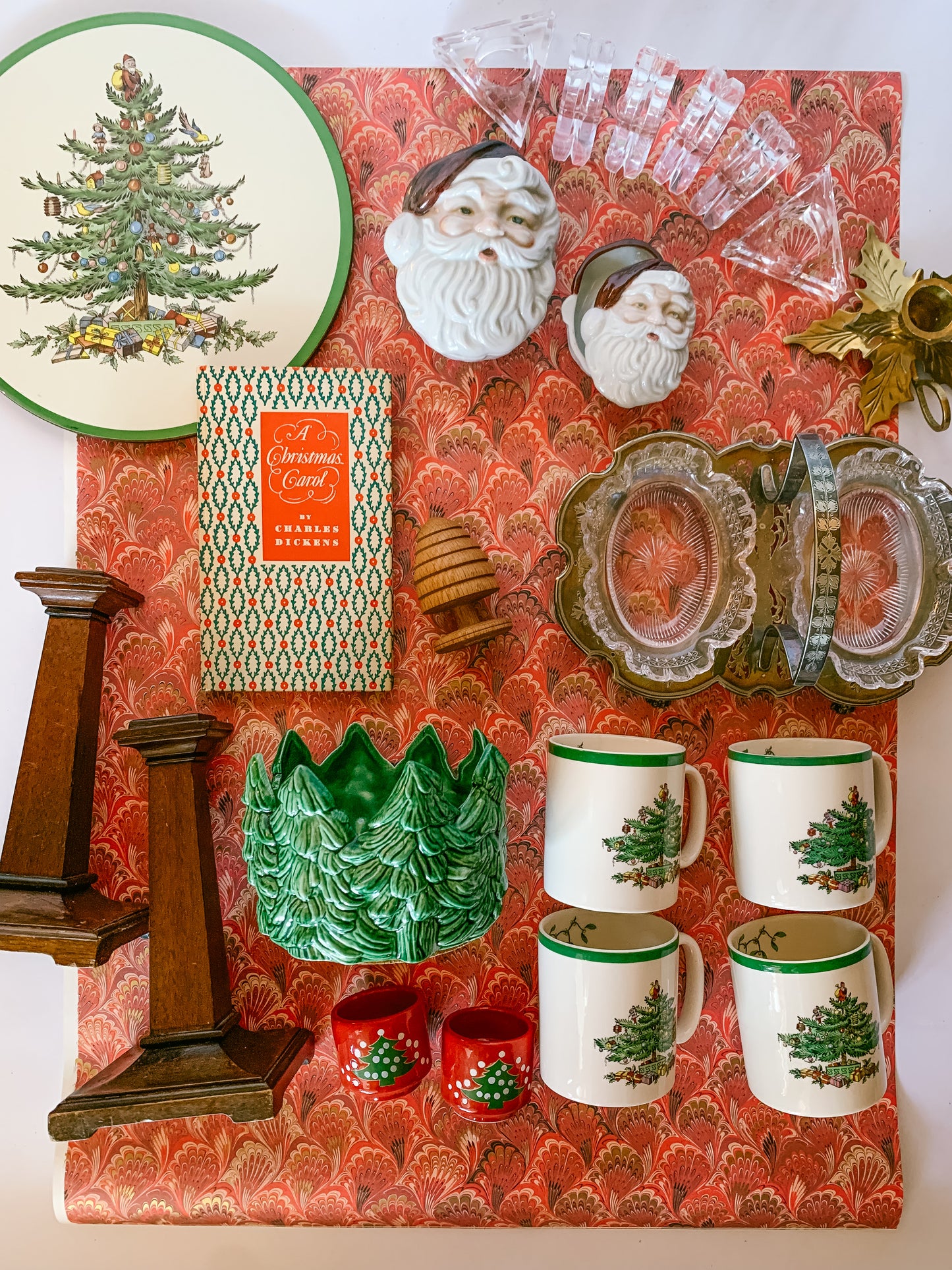 Vintage Georgian Wooden Candlesticks