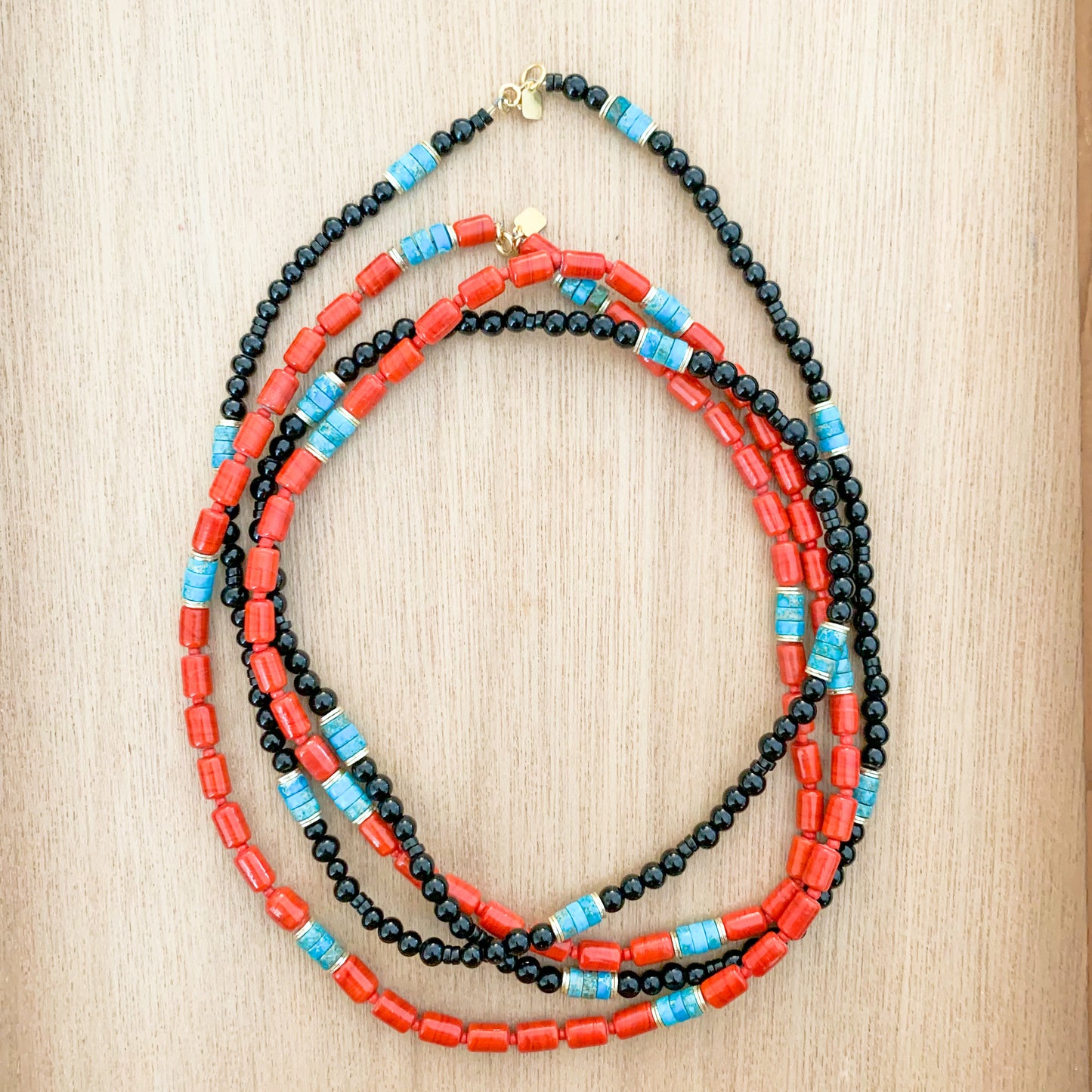 Delicate Black and Turquoise Necklace