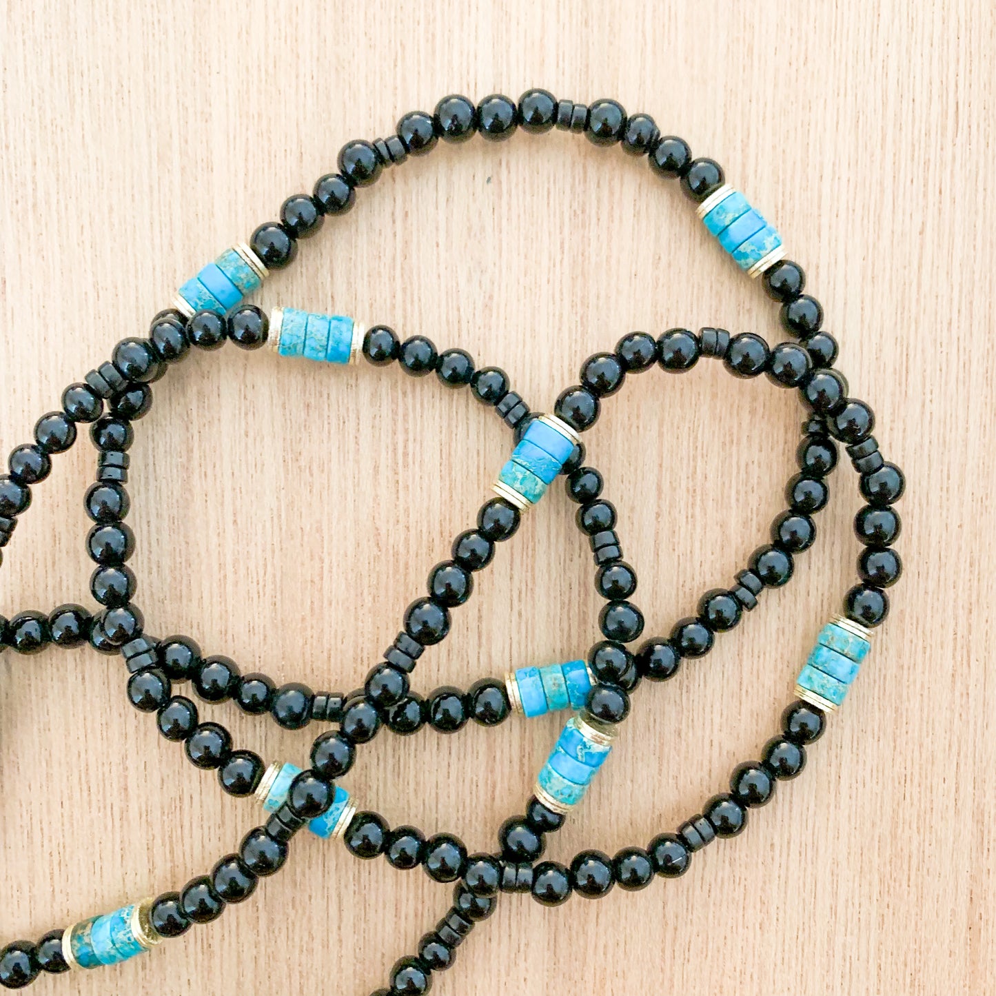 Delicate Black and Turquoise Necklace