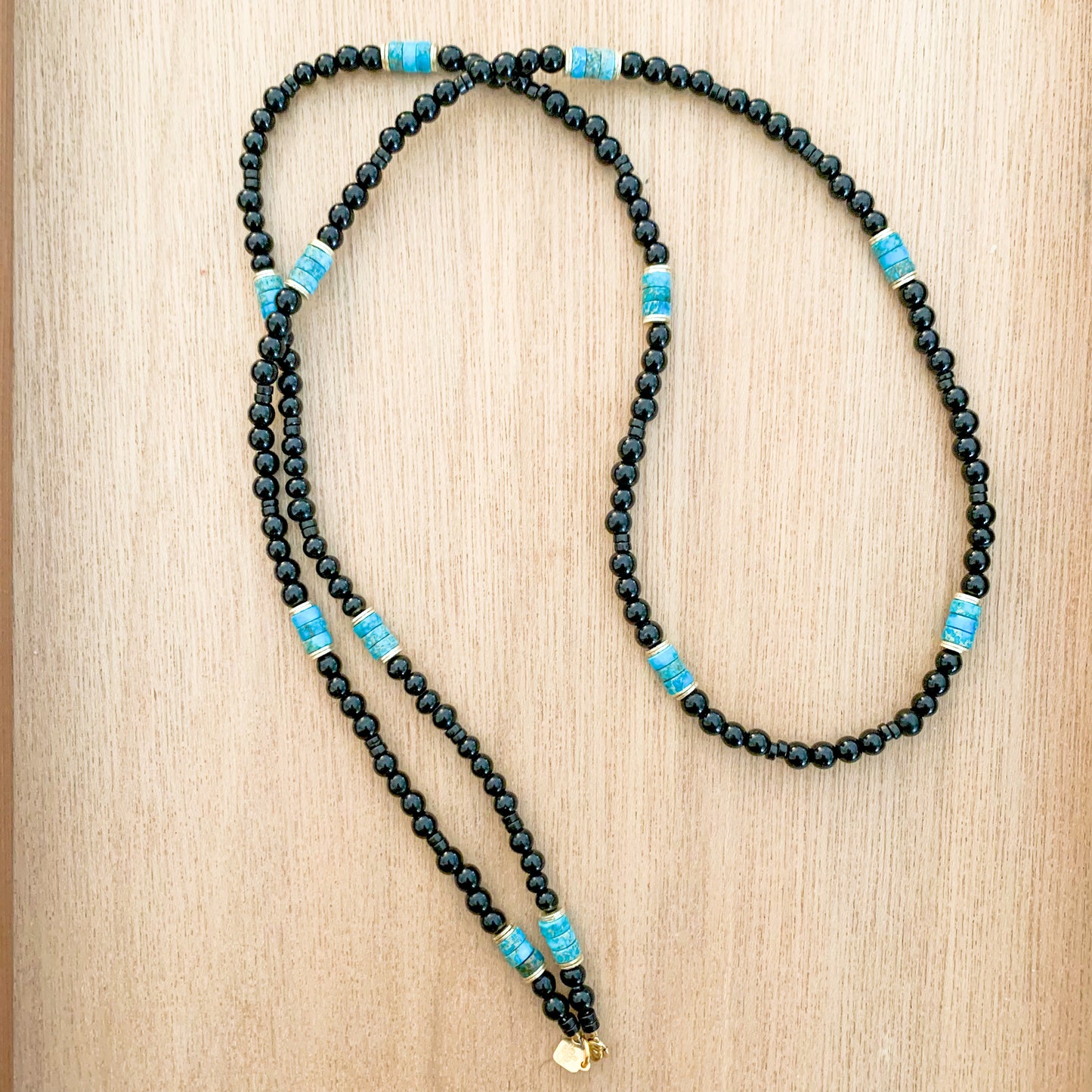 Delicate Black and Turquoise Necklace