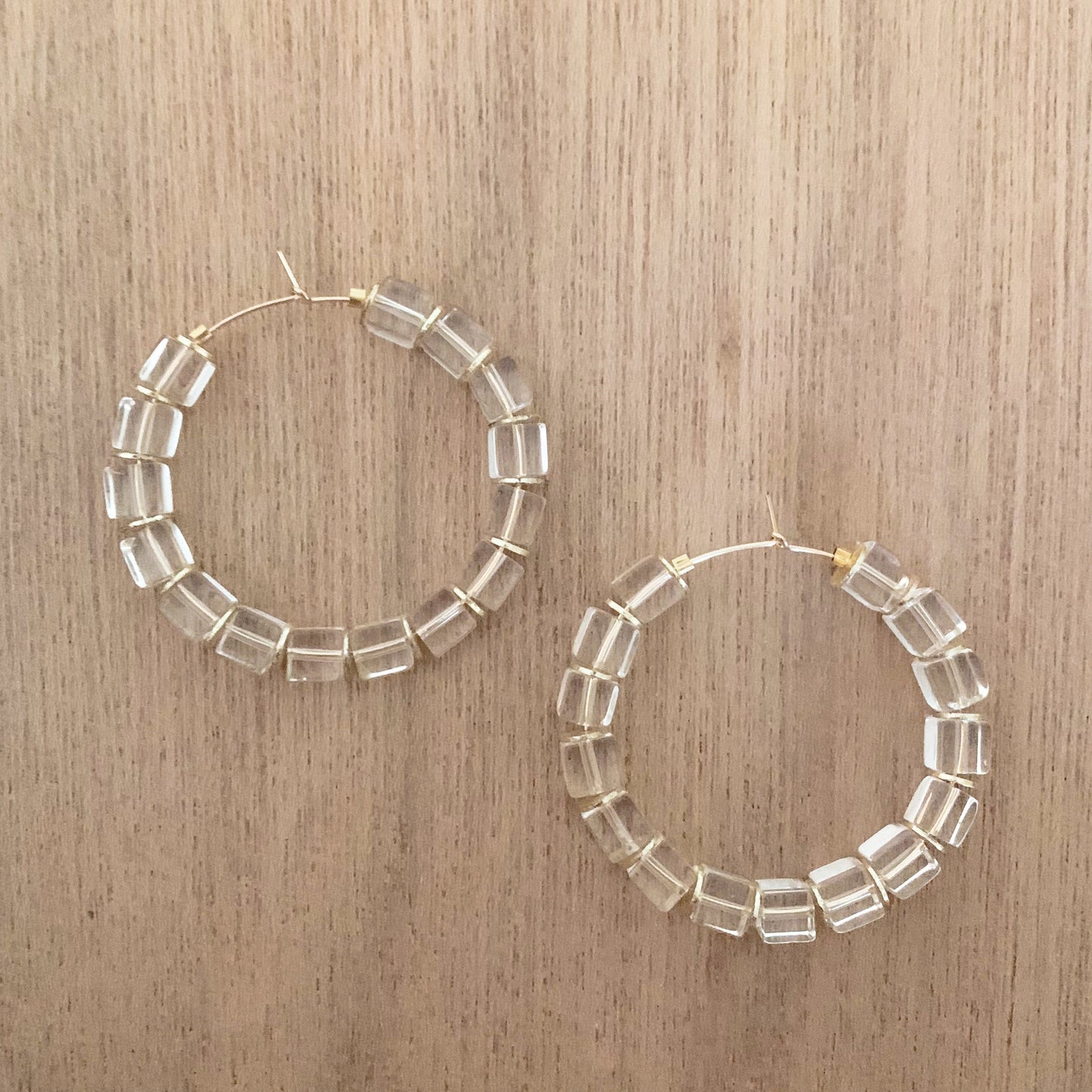 Clear Cube Hoops